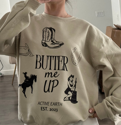 New Active Earth Limited Run Butter Me Up Crewneck