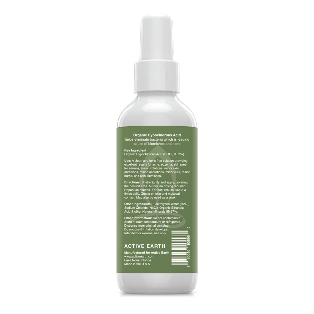 New Organic Hypochlorous Acid Mist/Spray