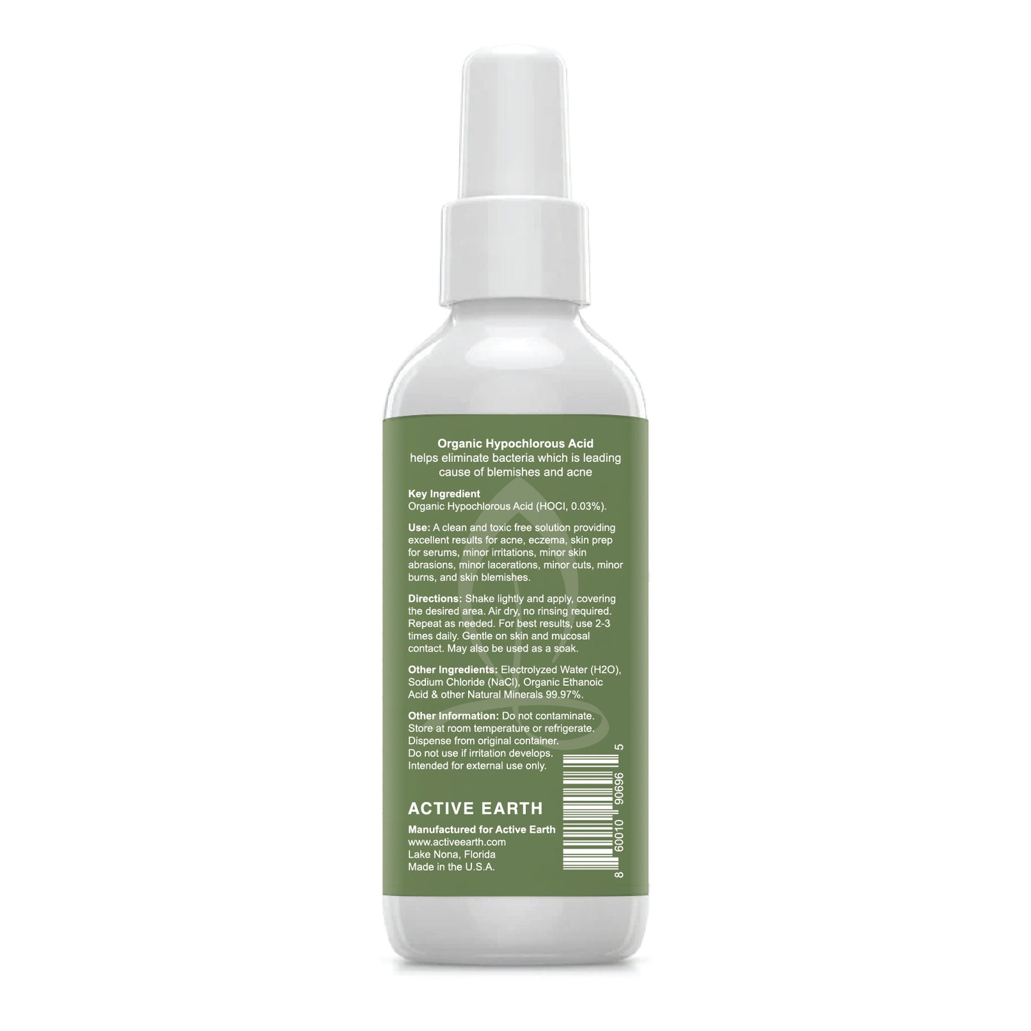 New Organic Hypochlorous Acid Mist/Spray