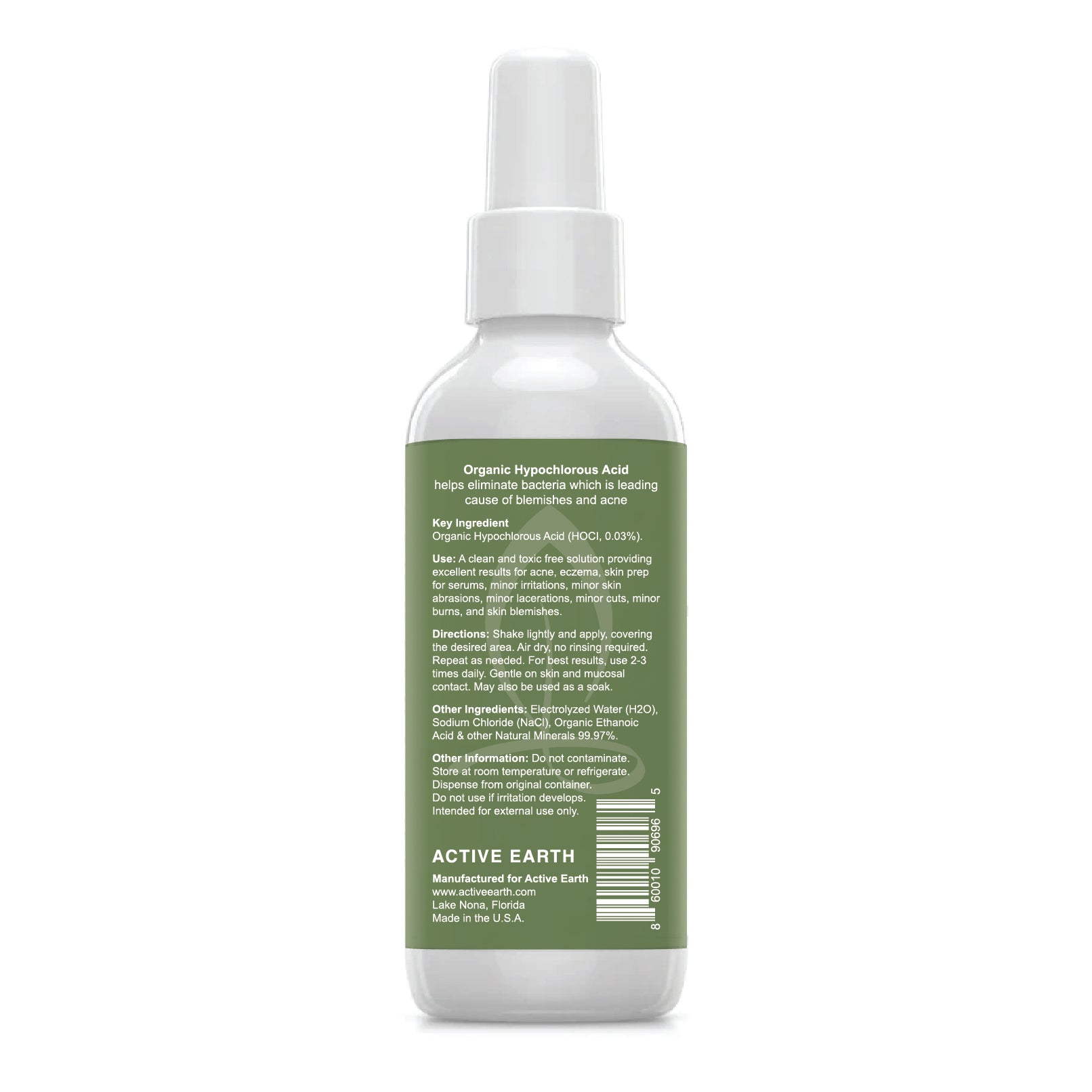 New Organic Hypochlorous Acid Mist/Spray