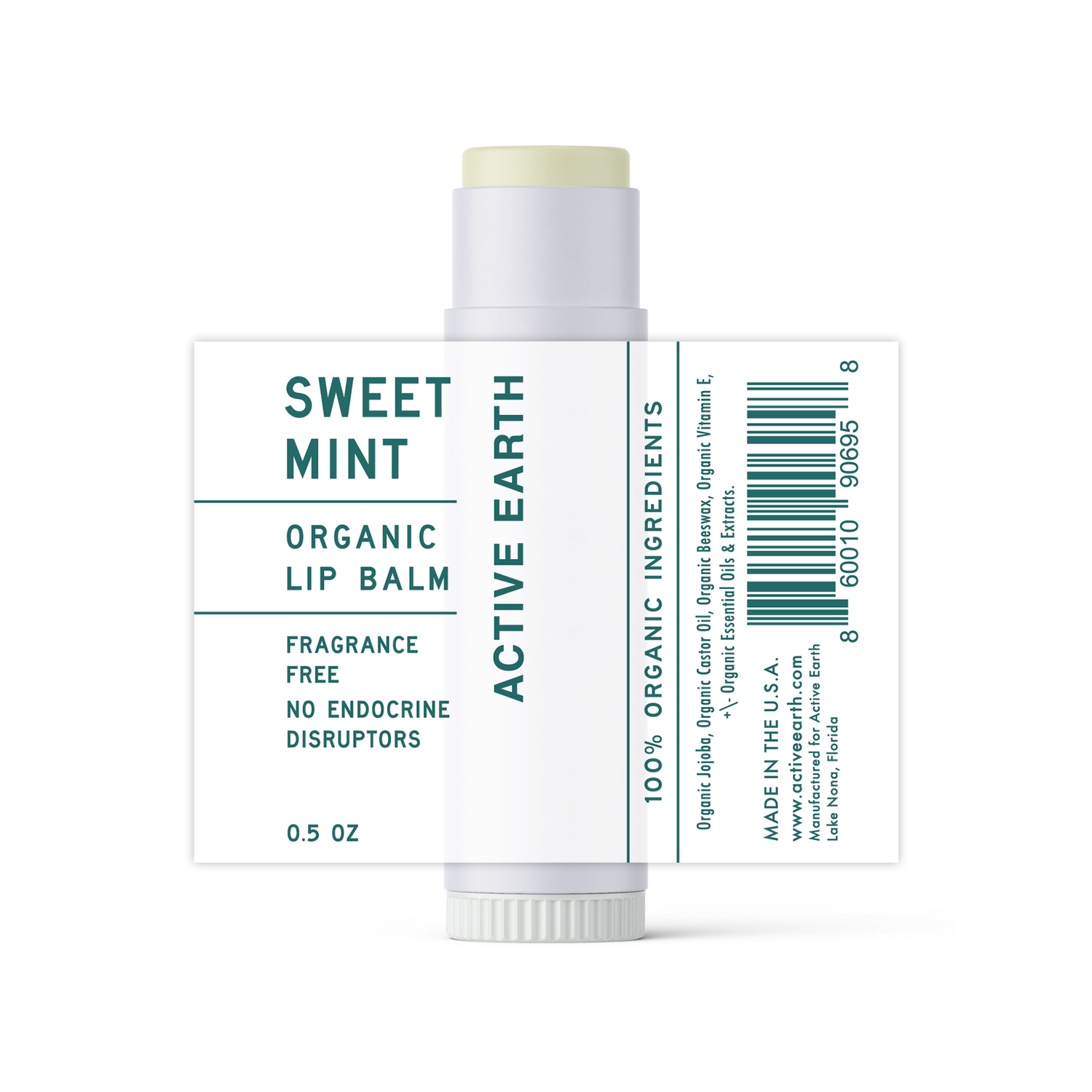 New Active Earth Organic Fresh Mint Lip Balm