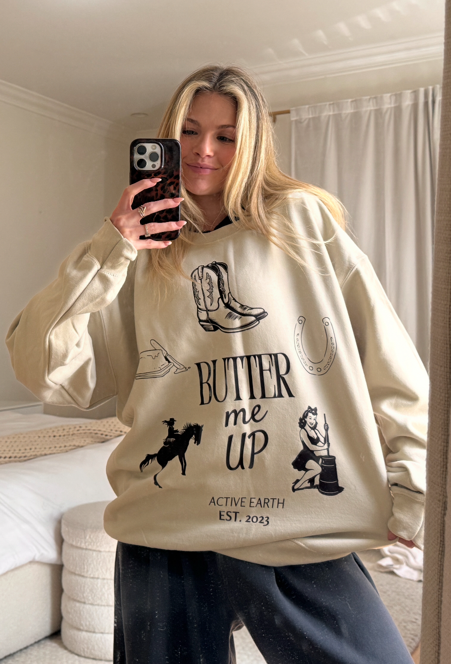New Active Earth Limited Run Butter Me Up Crewneck